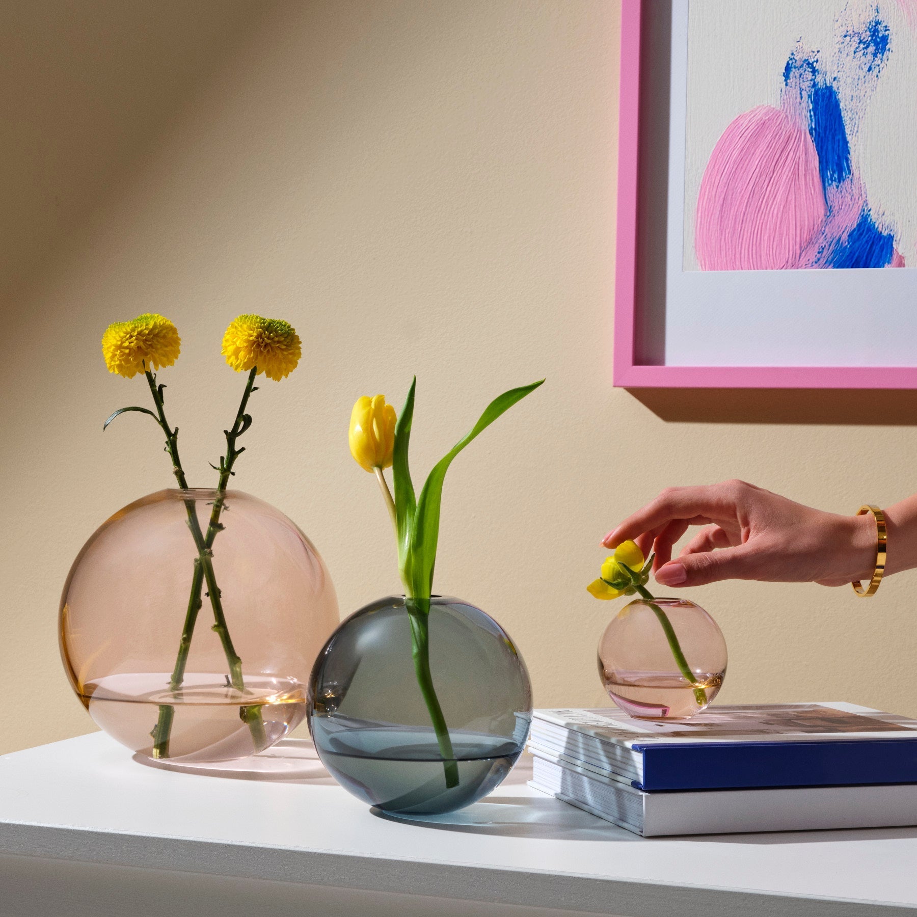 Mars Vase Small Steel Apricot-NUDE EU-Vasi-Vittorio Citro Boutique