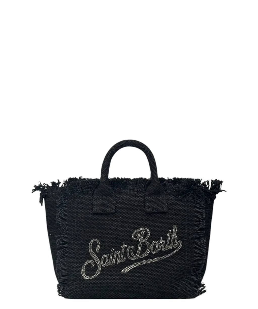 Sac Vanity Mini en toile MC2 Saint Barth avec logo strass