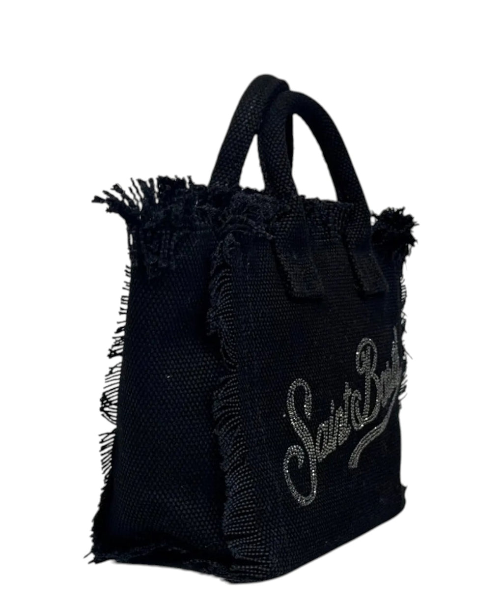 Sac Vanity Mini en toile MC2 Saint Barth avec logo strass
