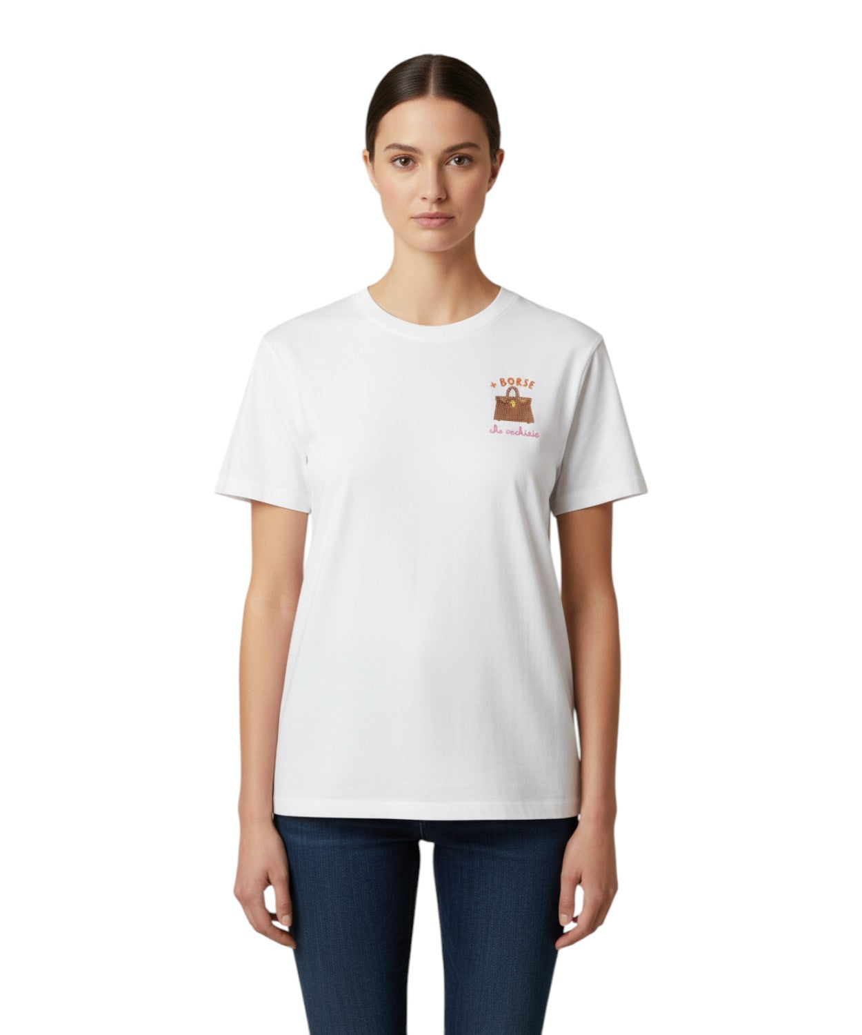 T-shirt Emilie MC2 Saint Barth avec broderie strass
