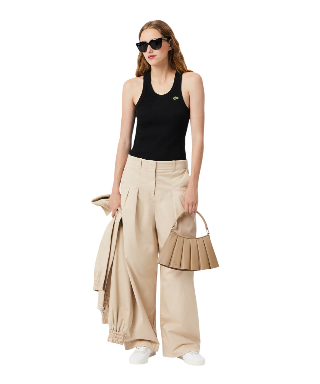 Petit sac hobo Lacoste Lenglen en cuir