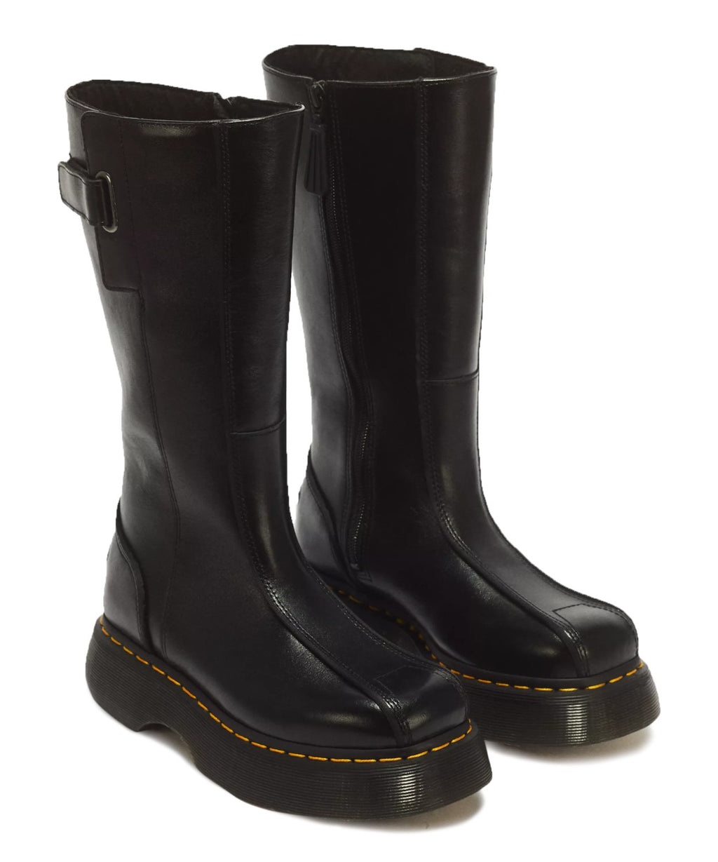 Bottes femme Dr. Martens Buzz Hi en cuir Milled Gloss avec plateforme