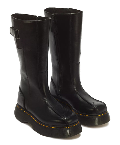 Bottes femme Dr. Martens Buzz Hi en cuir Milled Gloss avec plateforme