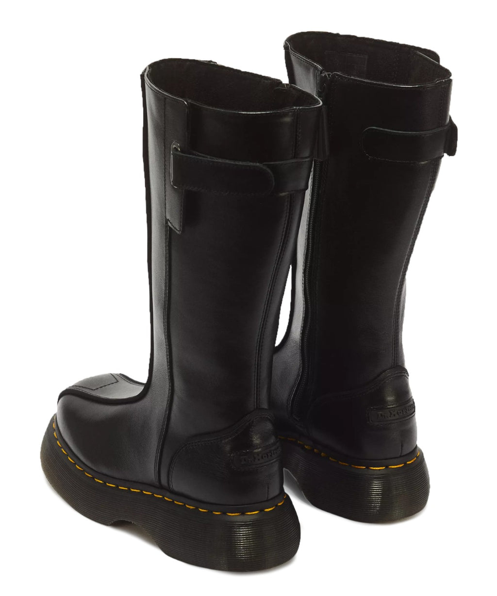 Bottes femme Dr. Martens Buzz Hi en cuir Milled Gloss avec plateforme