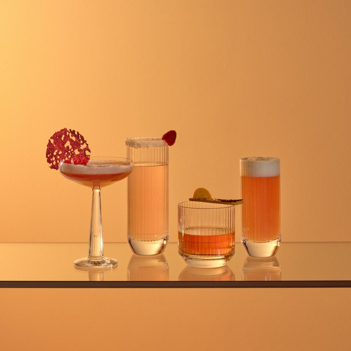 Big Top Set of 6 High Ball Glasses 340 cc-NUDE EU-Highball glass-Vittorio Citro Boutique