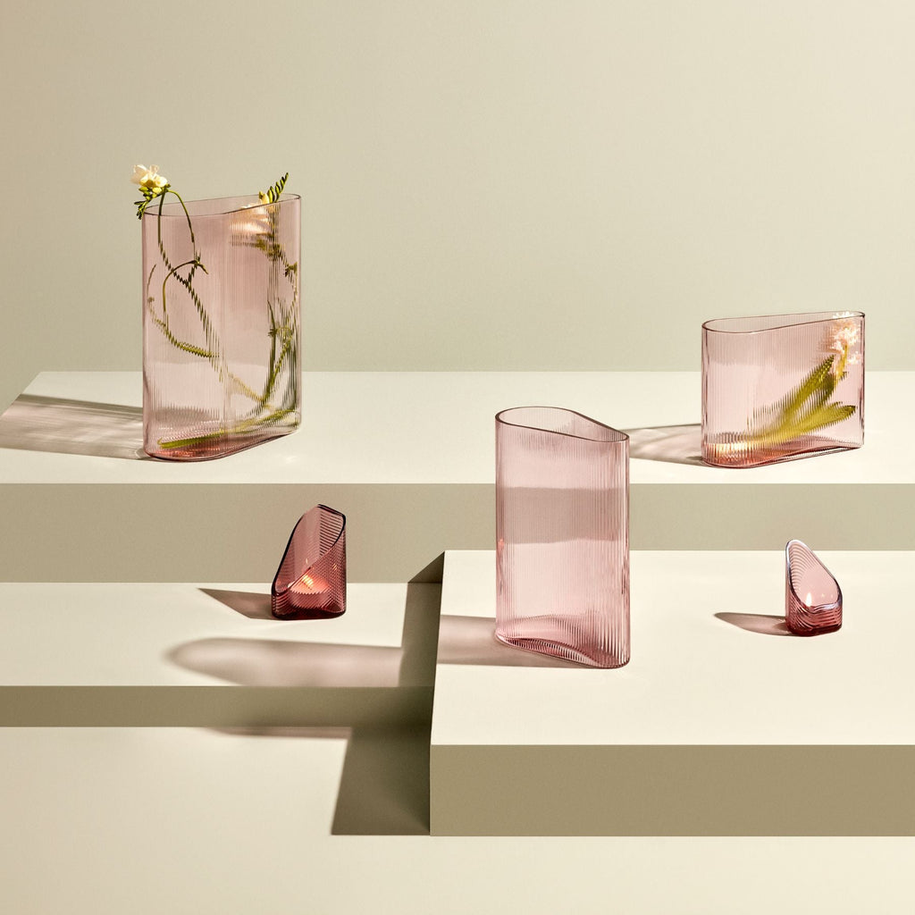 Mist Vase Wide Dusty Rose-NUDE EU-Vasi-Vittorio Citro Boutique