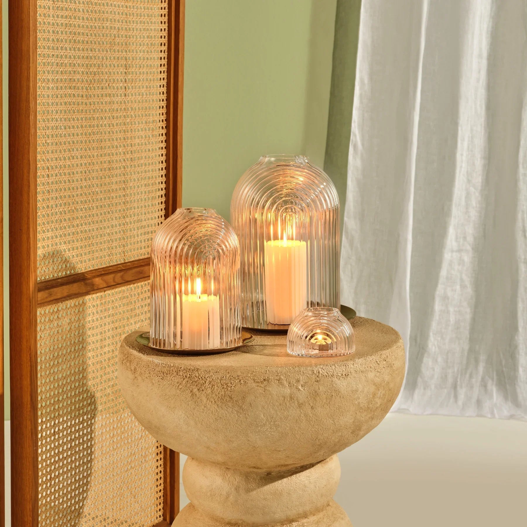 Portatealight Ilo con base in rame