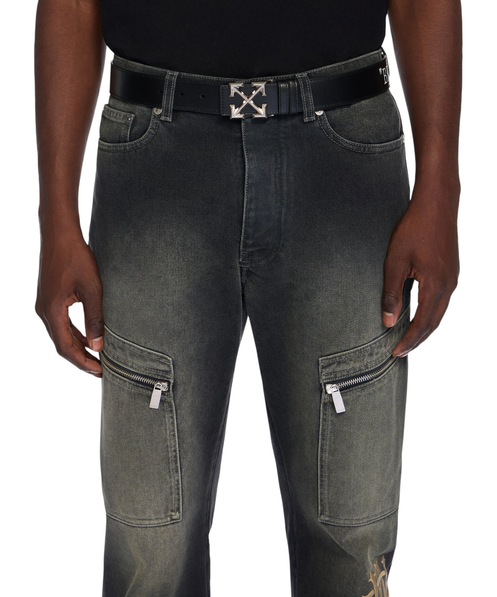 Ceinture Off-White Flèche Citation en Cuir