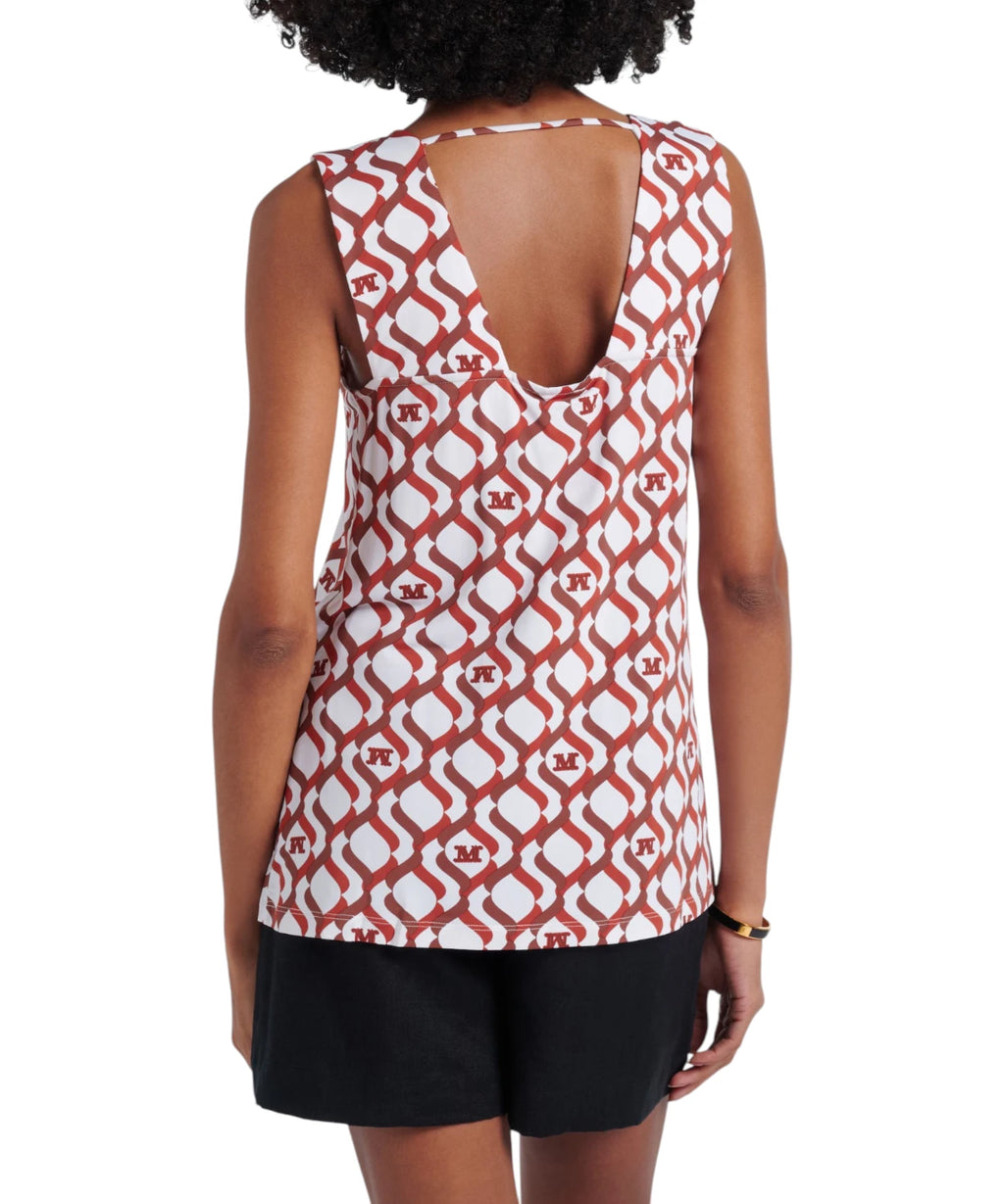 Top femme Max Mara Pelota viscose stretch avec imprimé