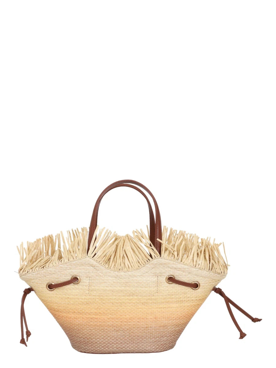 Small Pagoda Shopper in Rafia Sfumata-Pinko-Borse a mano-Vittorio Citro Boutique