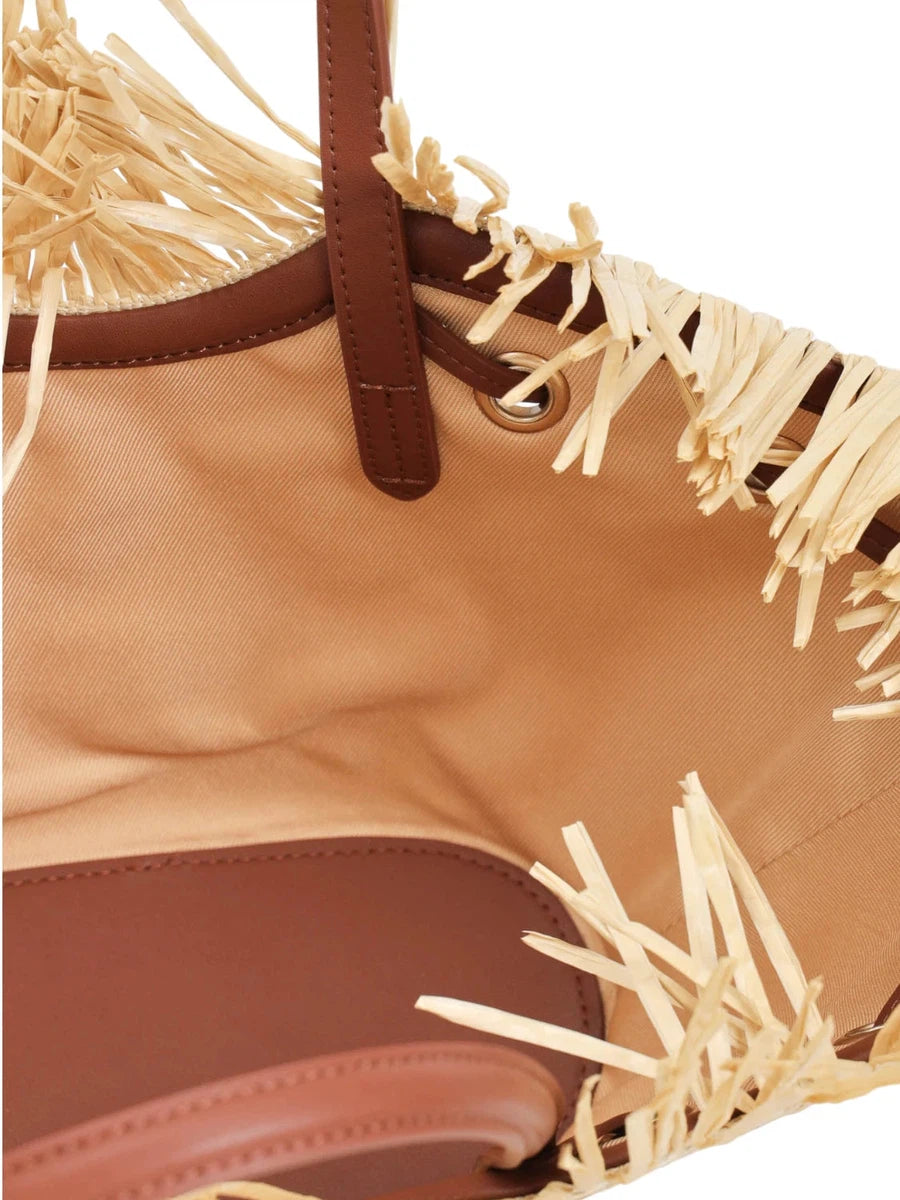 Small Pagoda Shopper in Rafia Sfumata-Pinko-Borse a mano-Vittorio Citro Boutique