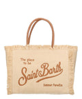 Sacs Vanity MC2 Saint Barth en paille avec logo et poignées contrastées
