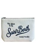 Pochette Aline en éponge avec logo MC2 Saint Barth