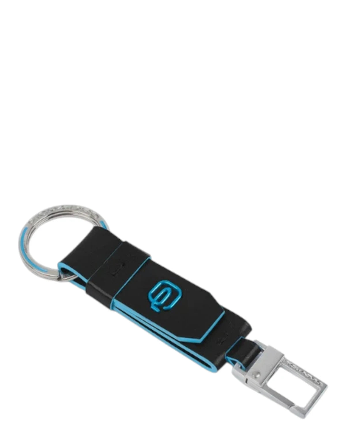 Porte-clés de voiture Piquadro en cuir avec mousqueton