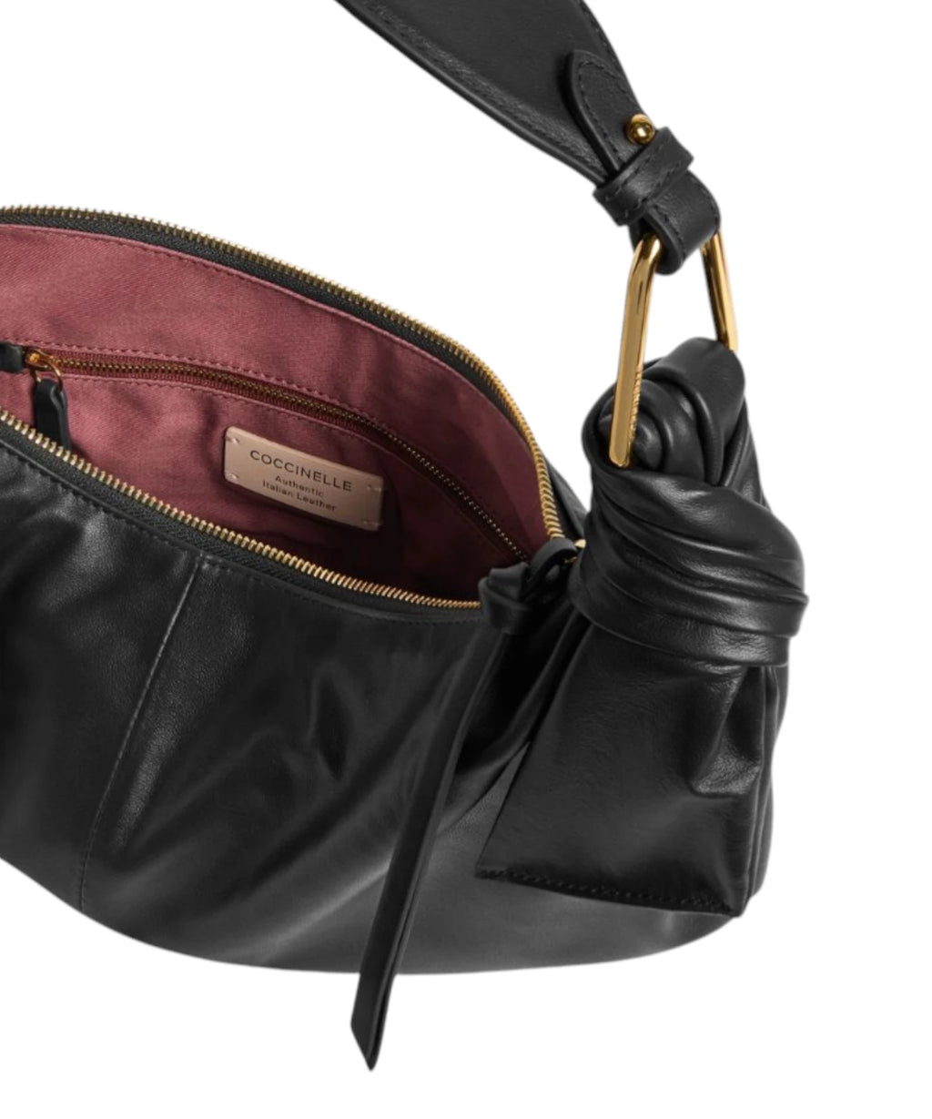 Sac Coccinelle Puffy en cuir lisse