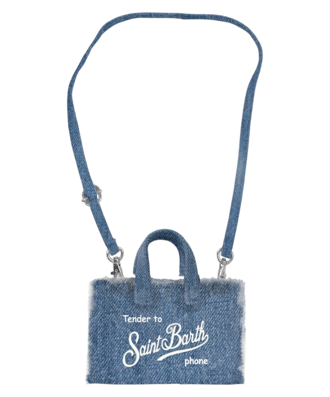 Phone Bag Denim MC2 Saint Barth con Tracolla