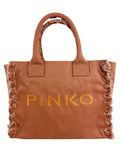 Borsa Shopper Pinko Beach Media in Canvas