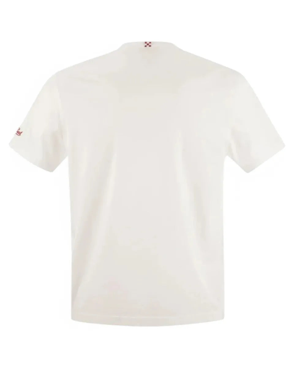 T-Shirt in Cotone con Ricamo Problema a monte...-Mc2 Saint Barth-T-shirt-Vittorio Citro Boutique