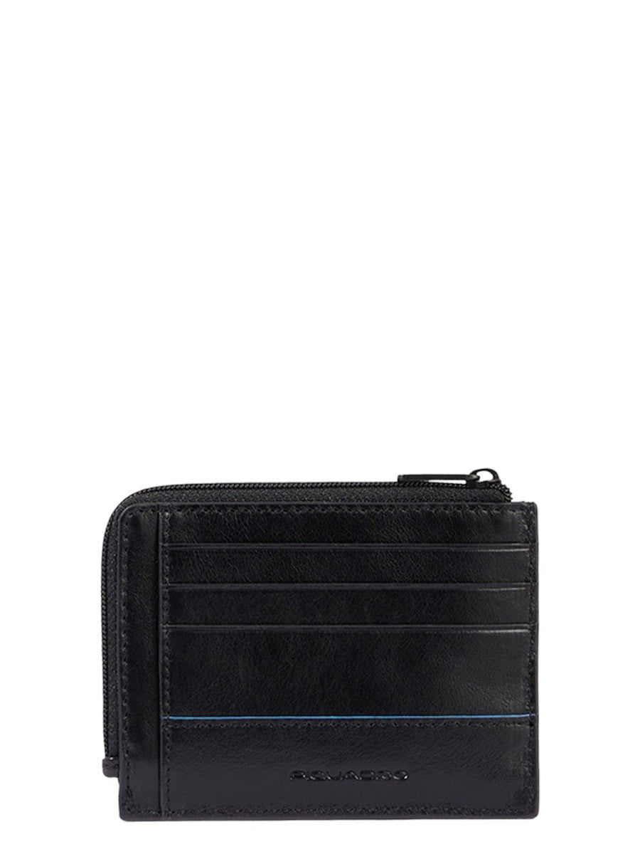 Portamonete in Pelle Blue Square con Porta Documenti e Carte di Credito-Piquadro-Portadocumenti-Vittorio Citro Boutique