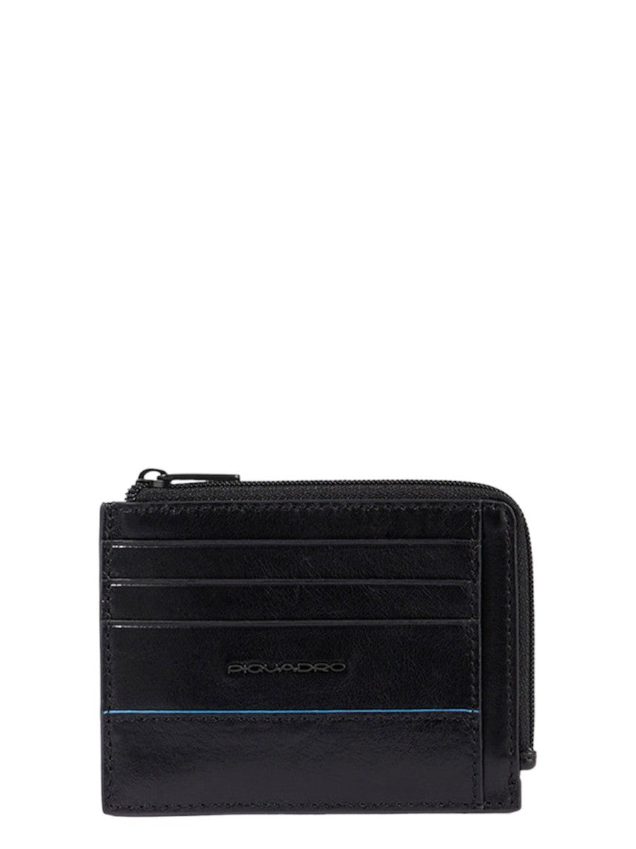 Portamonete in Pelle Blue Square con Porta Documenti e Carte di Credito-Piquadro-Portadocumenti-Vittorio Citro Boutique
