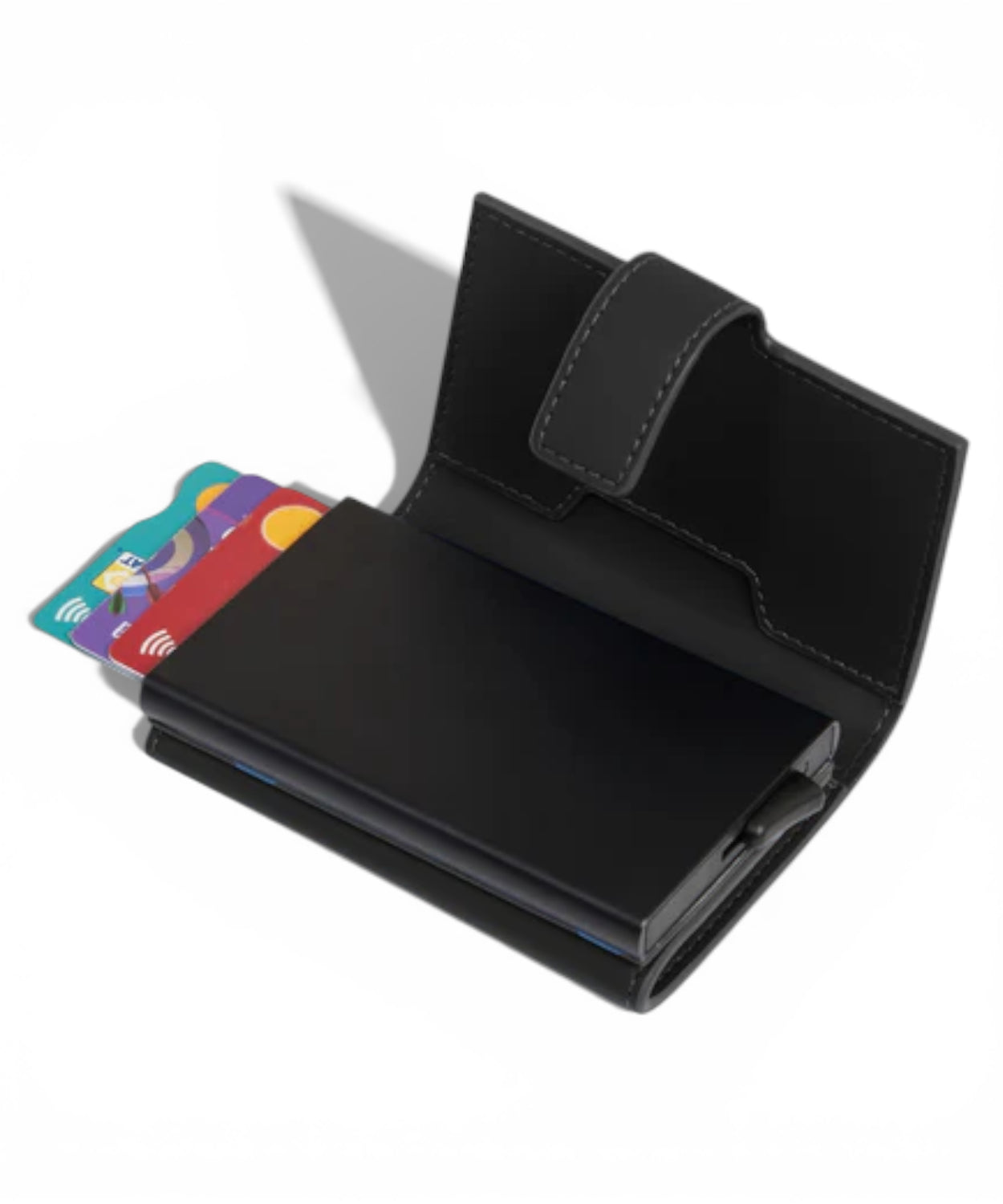 Piquadro Porta Carte Pop-Up Metallo e Tessuto