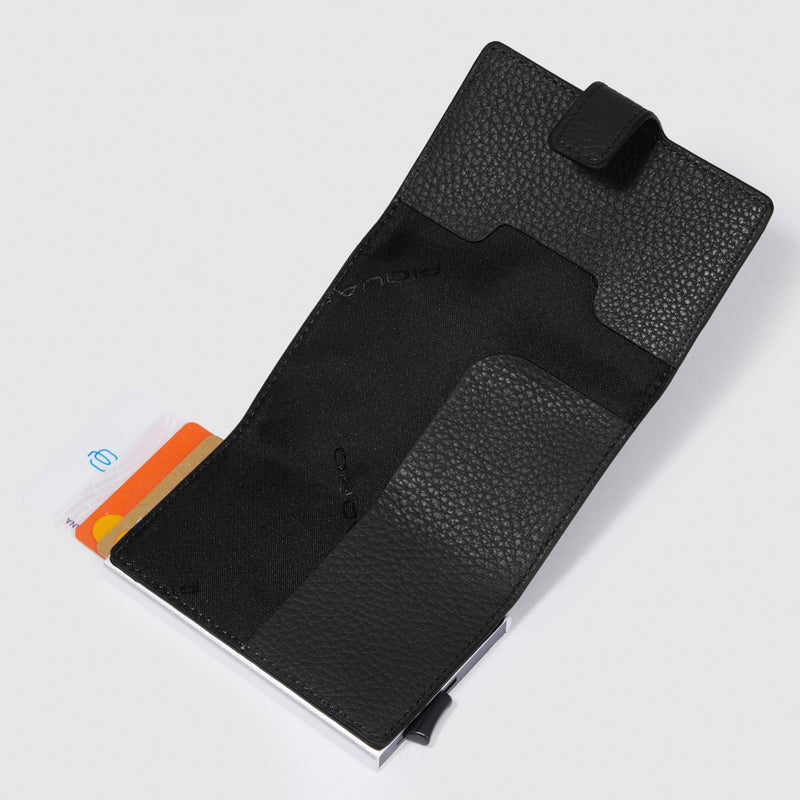 Porta carte di credito in metallo-Piquadro-Portafogli-Vittorio Citro Boutique