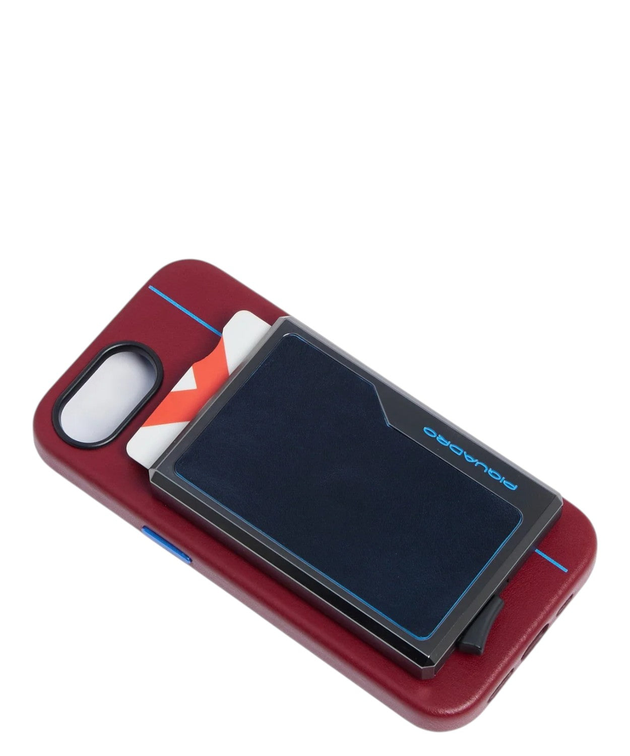 Portacarte Uomo Automatico MagSafe in Metallo e Pelle