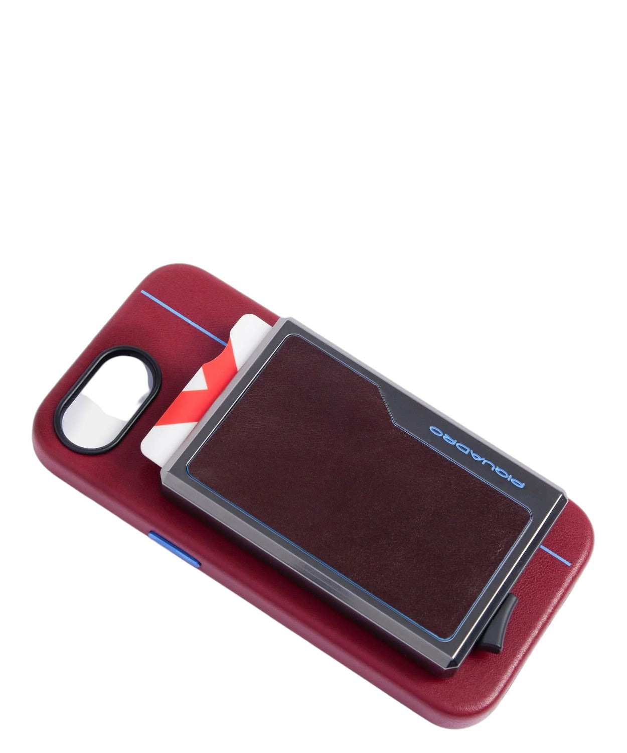 Portacarte Uomo Automatico MagSafe in Metallo e Pelle