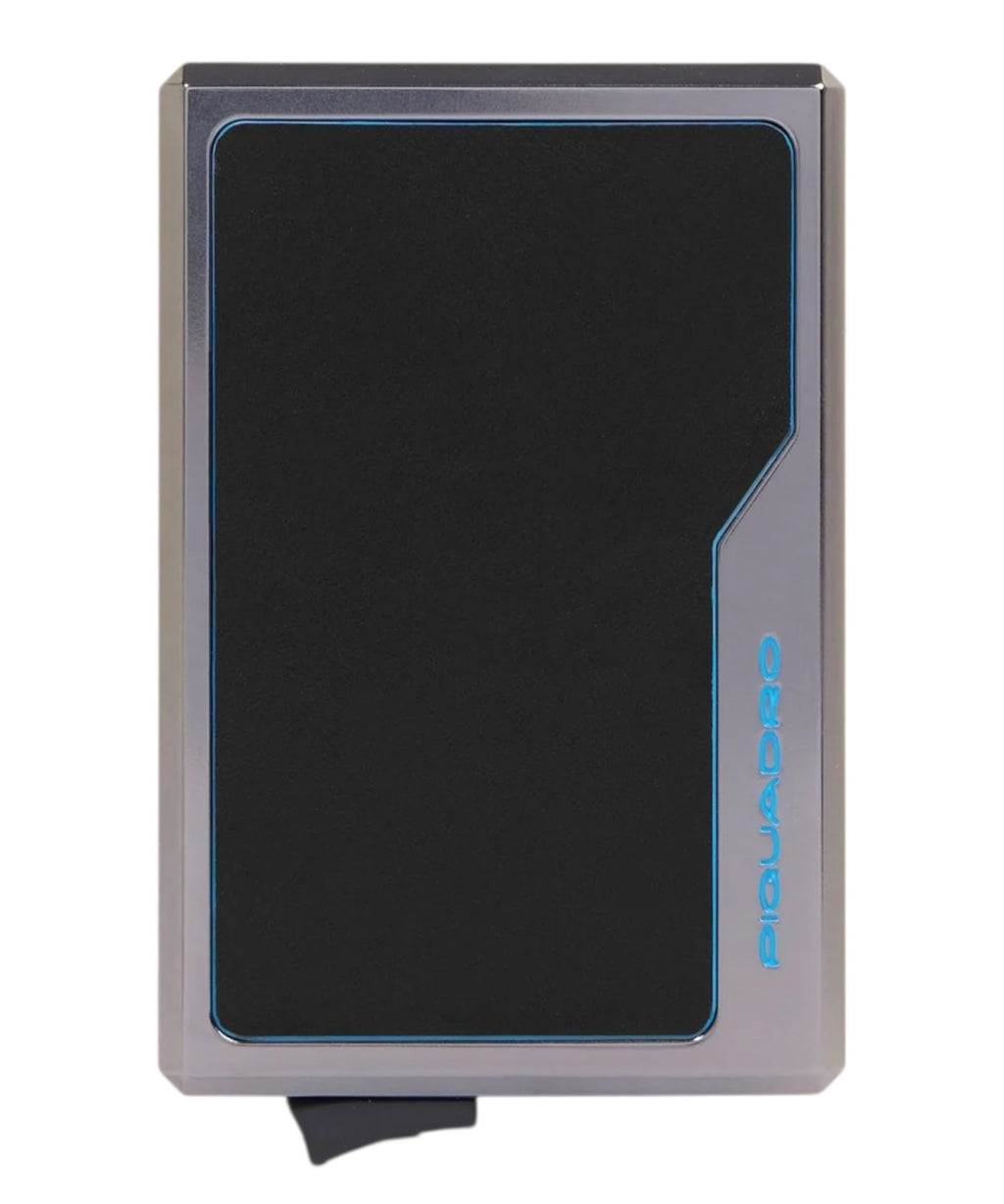Portacarte Uomo Automatico MagSafe in Metallo e Pelle