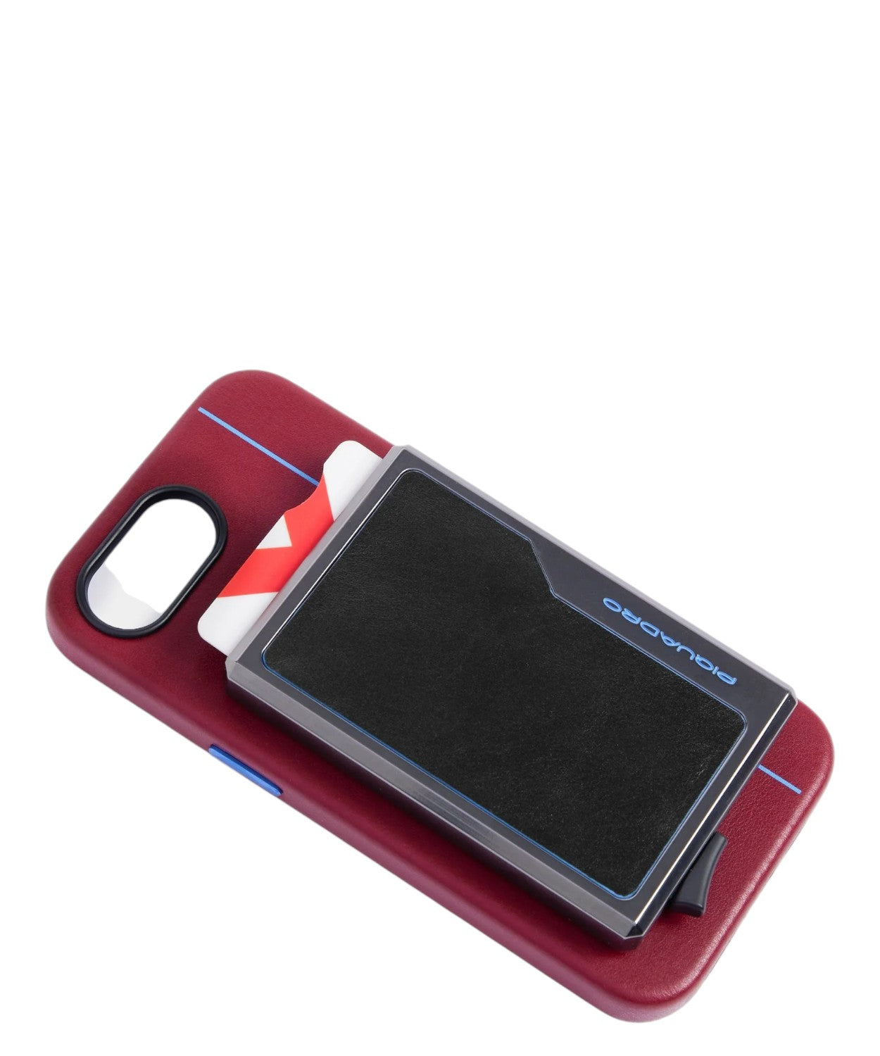 Portacarte Uomo Automatico MagSafe in Metallo e Pelle