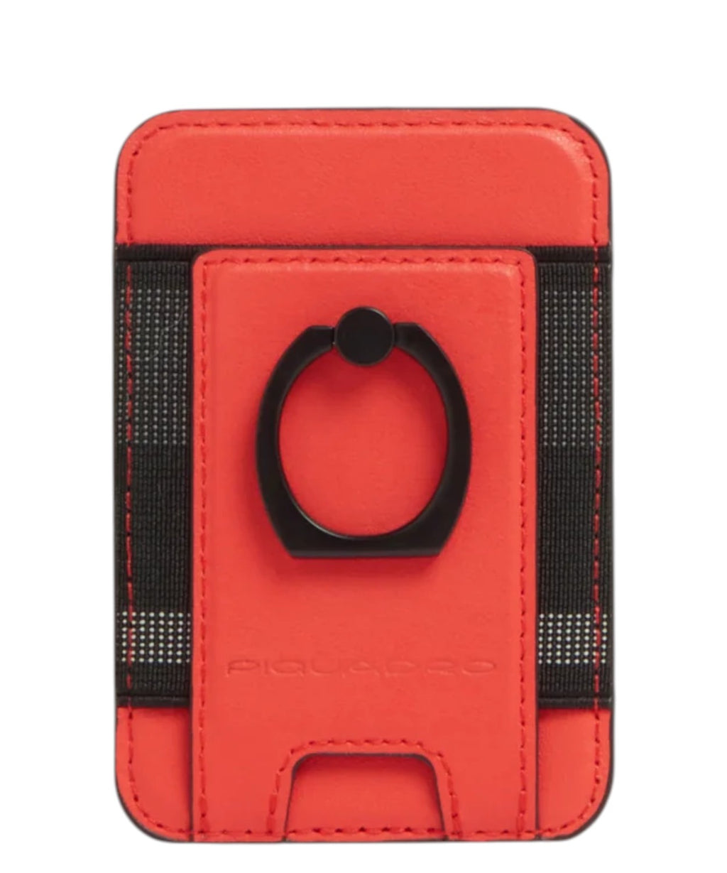 Portacarte Piquadro in Pelle con Anello MagSafe