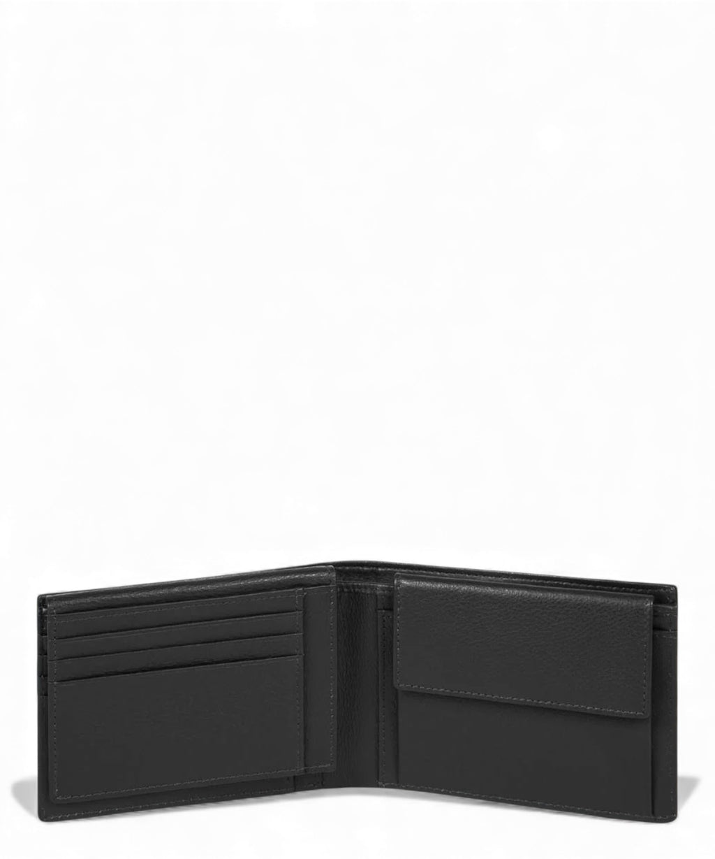 Portefeuille Homme en Cuir et Tissu avec Porte-Documents