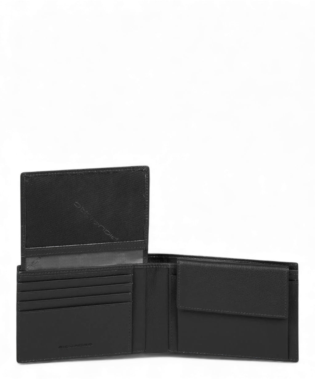 Portefeuille Homme en Cuir et Tissu avec Porte-Documents