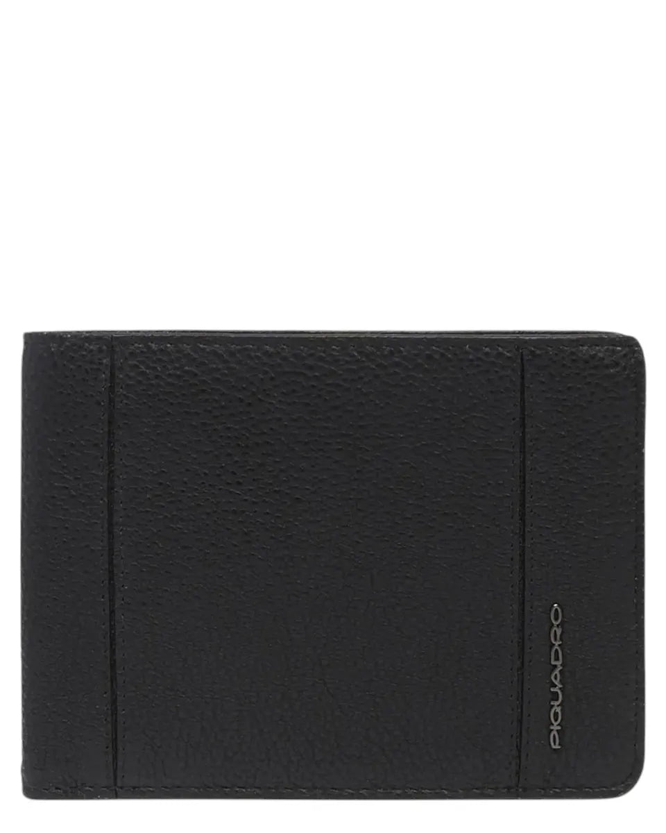 Portafoglio in Pelle con Portamonete e Protezione RFID-Portafogli-Piquadro-Vittorio Citro Boutique