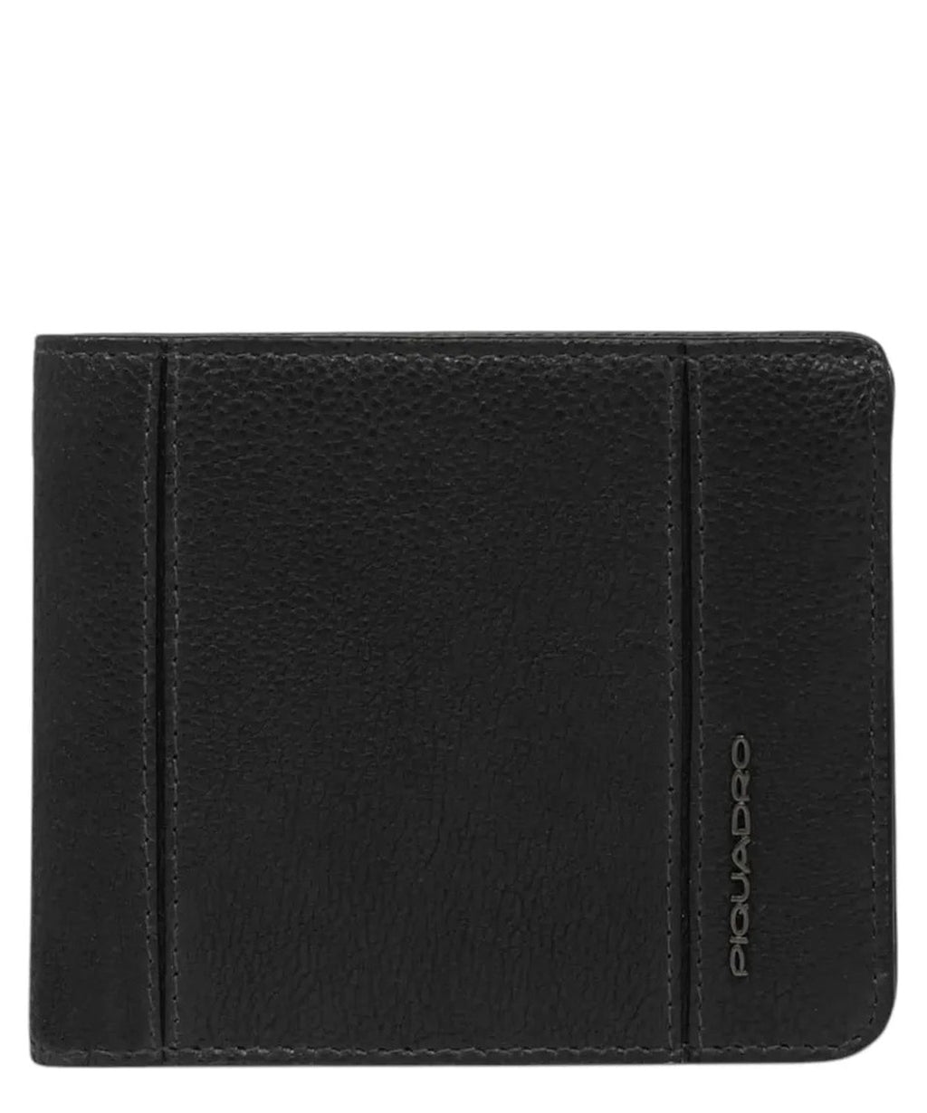 Portafoglio in Pelle con Porta Documenti Rimovibile-Portafogli-Piquadro-Vittorio Citro Boutique