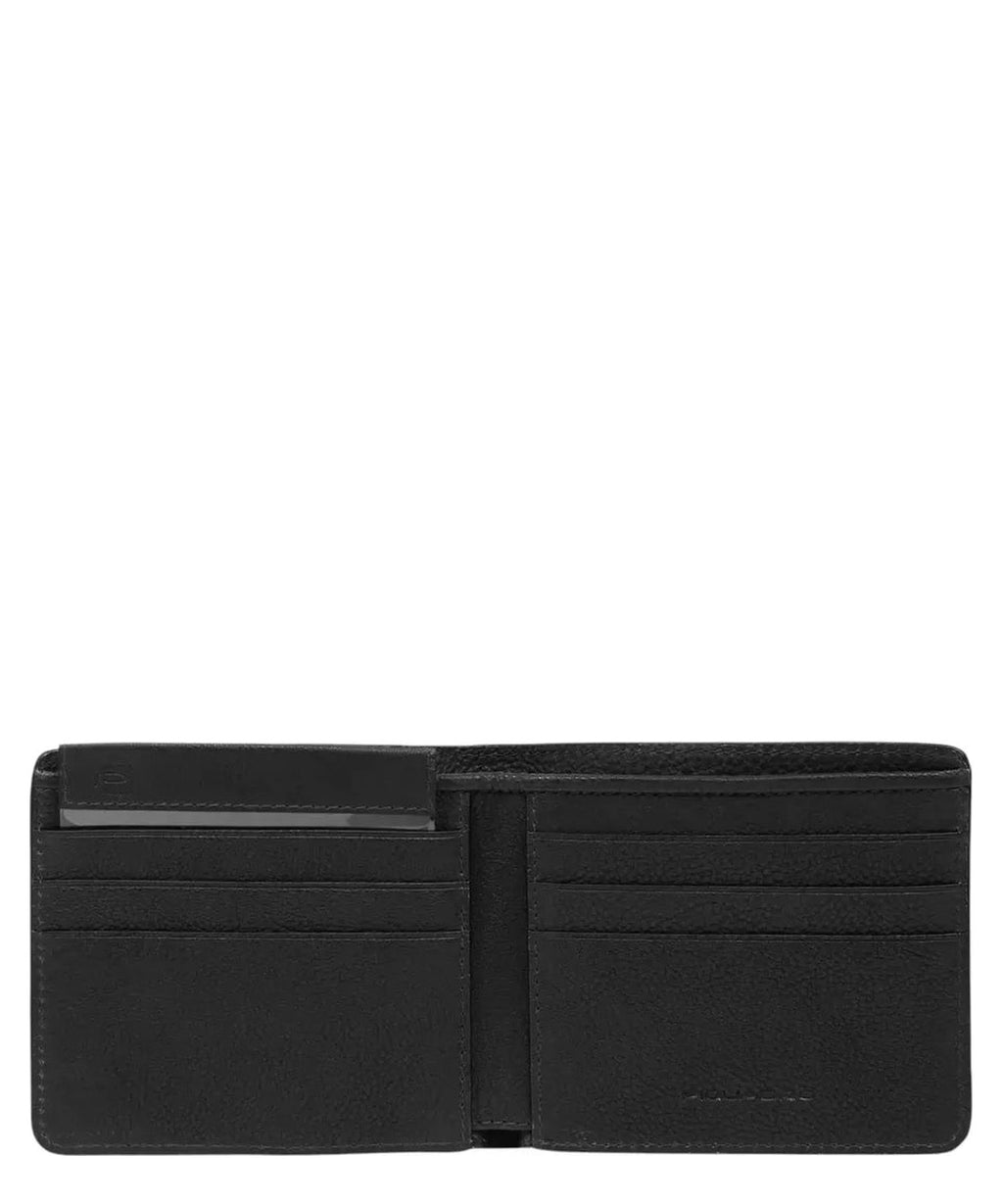 Portafoglio in Pelle con Porta Documenti Rimovibile-Portafogli-Piquadro-Vittorio Citro Boutique