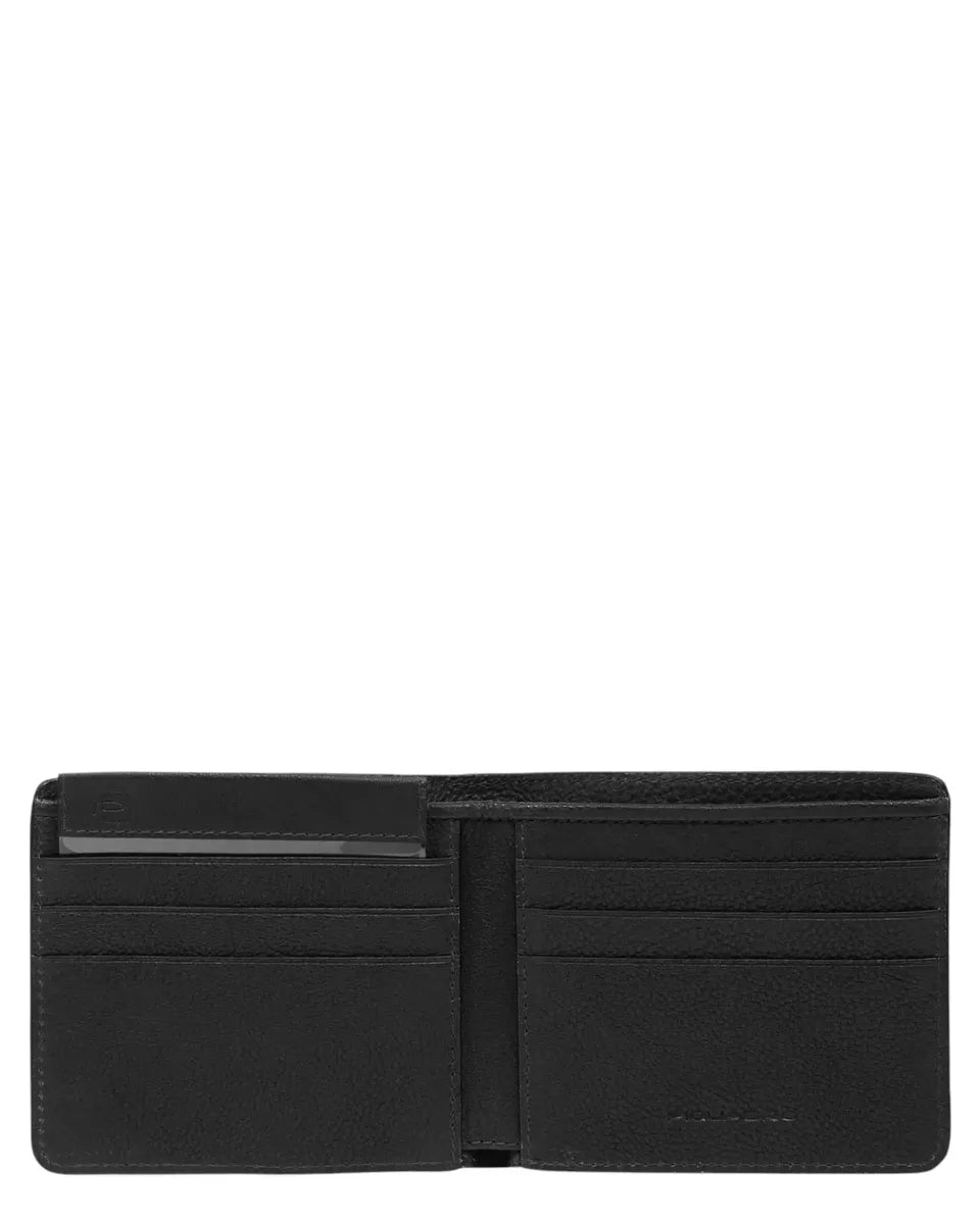 Portafoglio in Pelle con Porta Documenti Rimovibile-Portafogli-Piquadro-Vittorio Citro Boutique