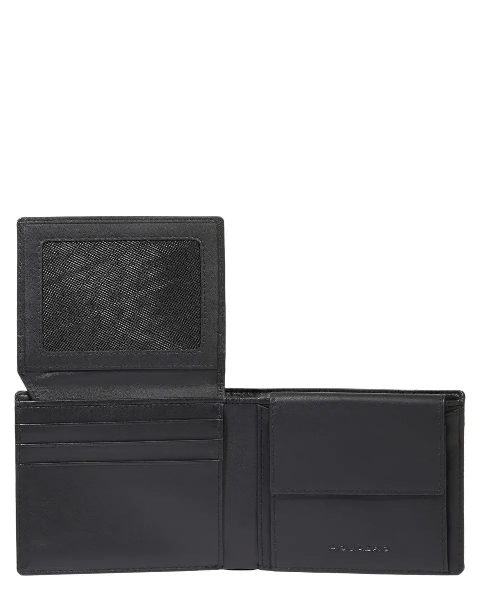 Portafogli in Pelle e Tessuto Riciclato con Volantino Porta Documenti e Protezione RFID-Piquadro-Portafogli-Vittorio Citro Boutique