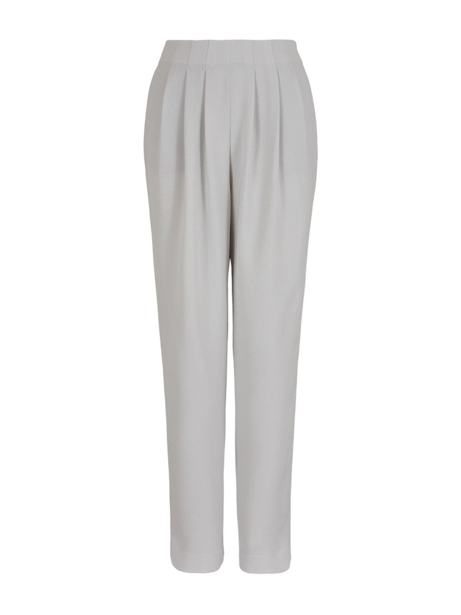 Pantaloni a vita alta con pinces in tecno cady-Emporio Armani-Pantaloni-Vittorio Citro Boutique