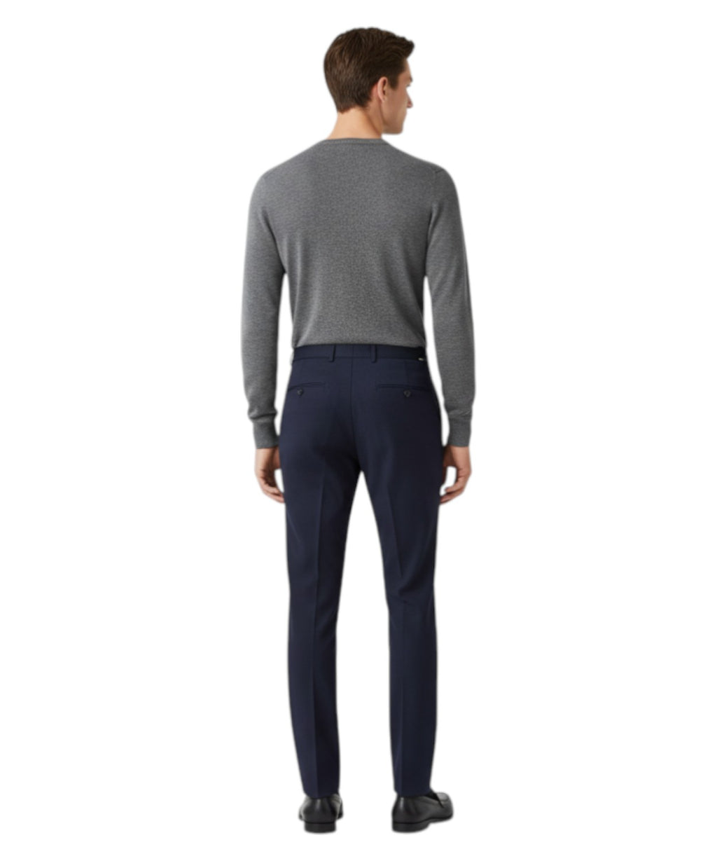 Be Able pantalon homme élégant avec boucle et pli central