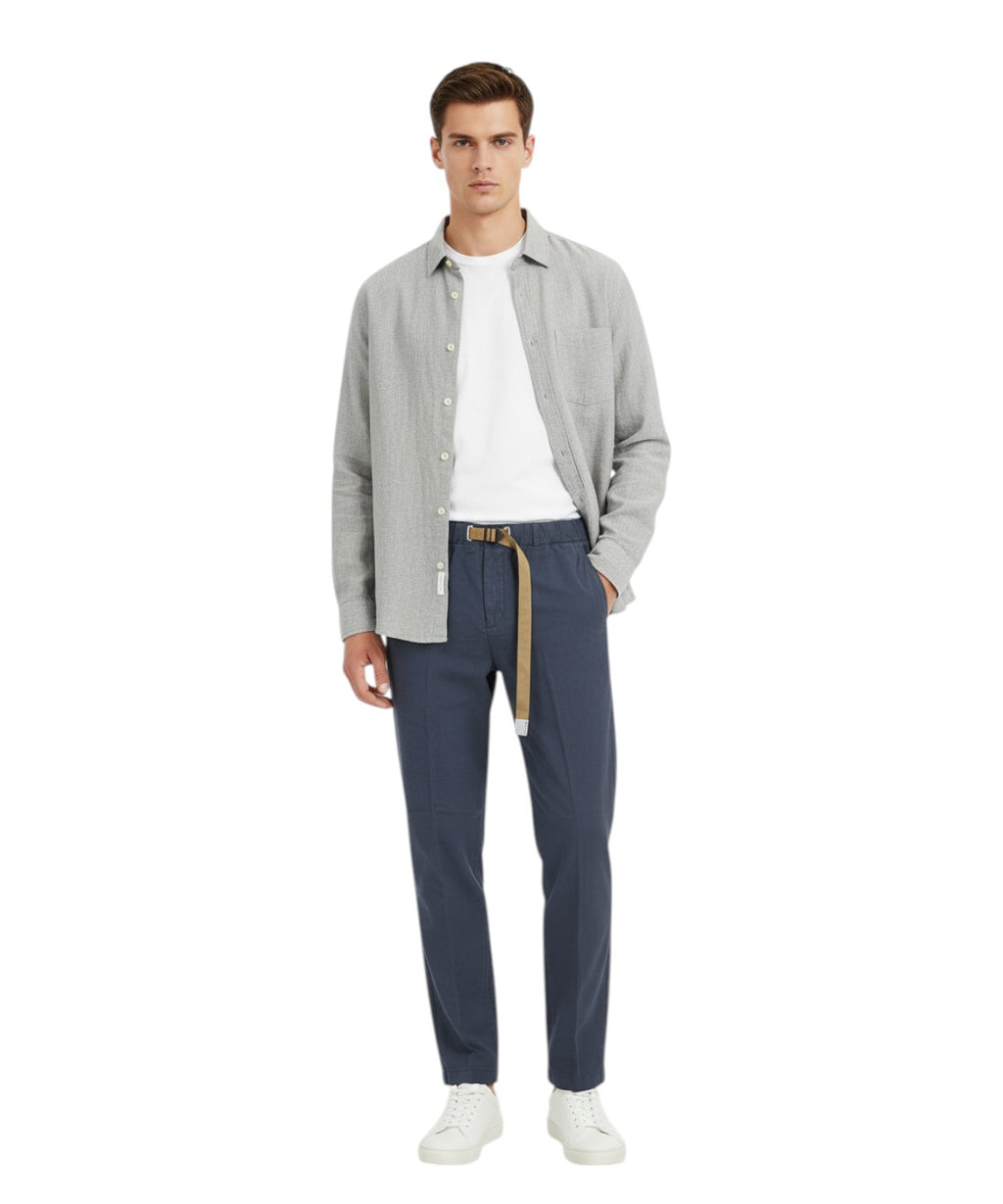 Pantalon GREG Homme White Sand avec Élastique à la Taille