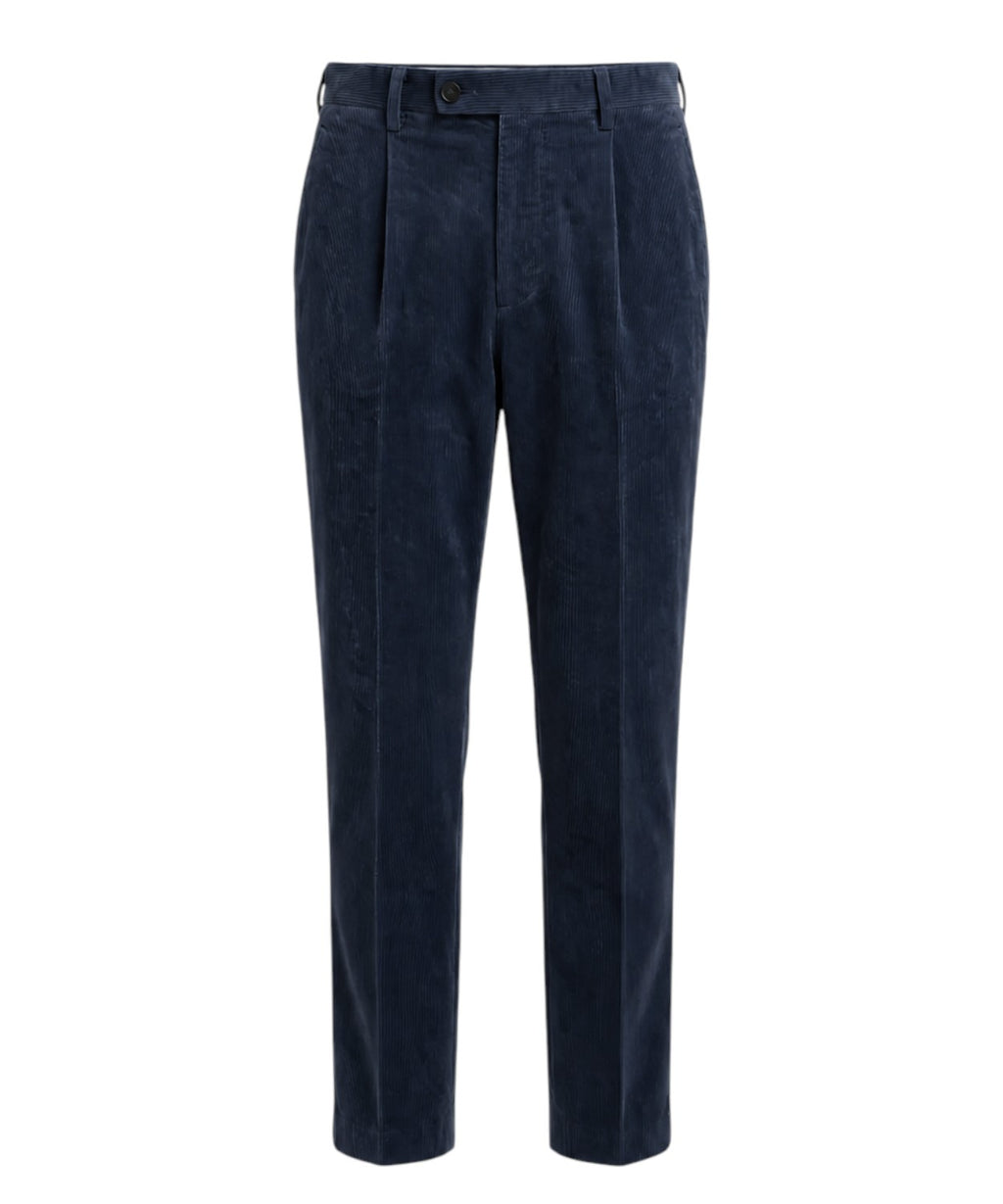 Pantalons Homme Michael Coal côtelés avec plis