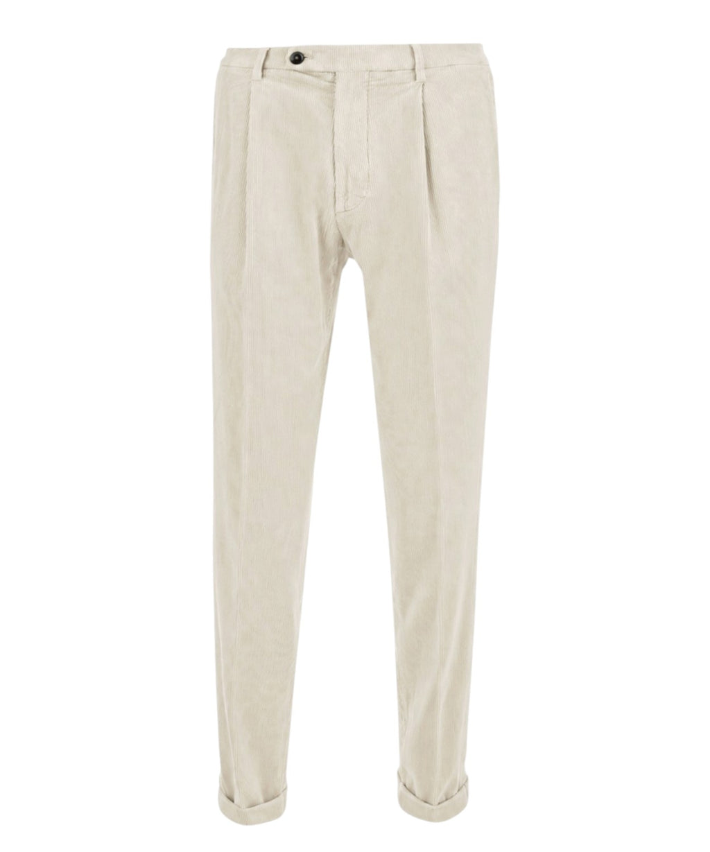 Pantalons Homme Michael Coal côtelés avec plis