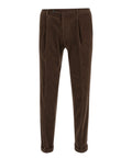 Pantalons Homme Michael Coal côtelés avec plis