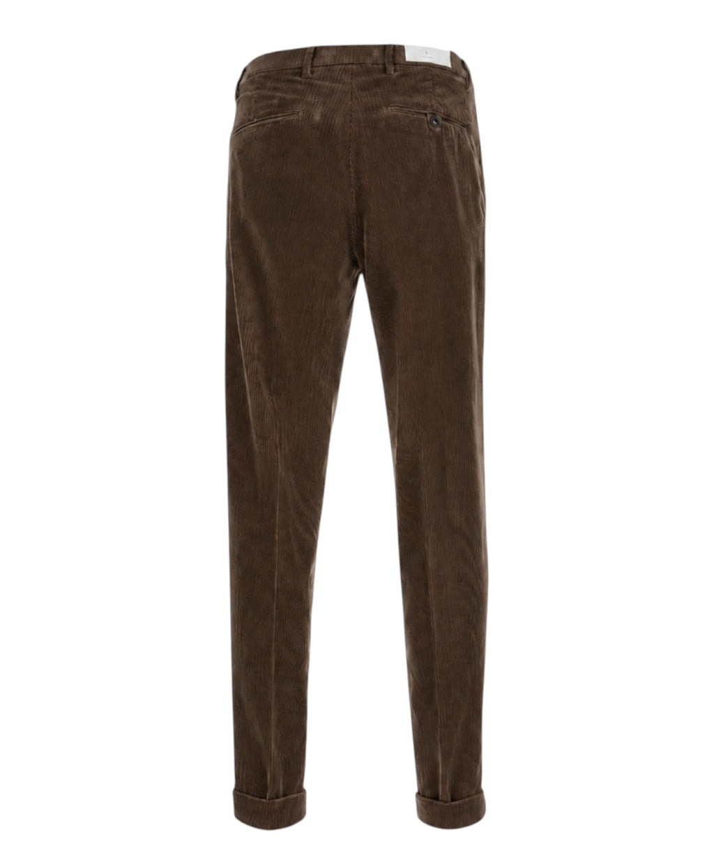 Pantalons Homme Michael Coal côtelés avec plis