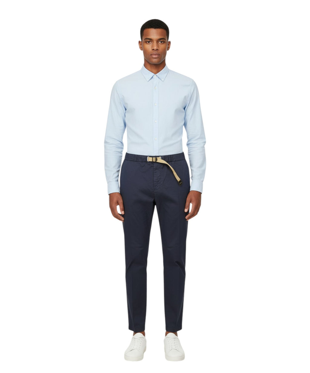 Pantalon GREG Homme White Sand avec Cordon en Mélange Lin