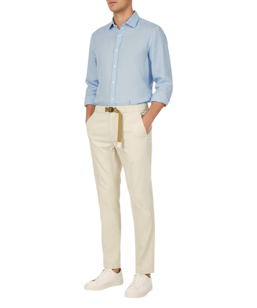 Pantalon GREG Homme White Sand avec Élastique à la Taille