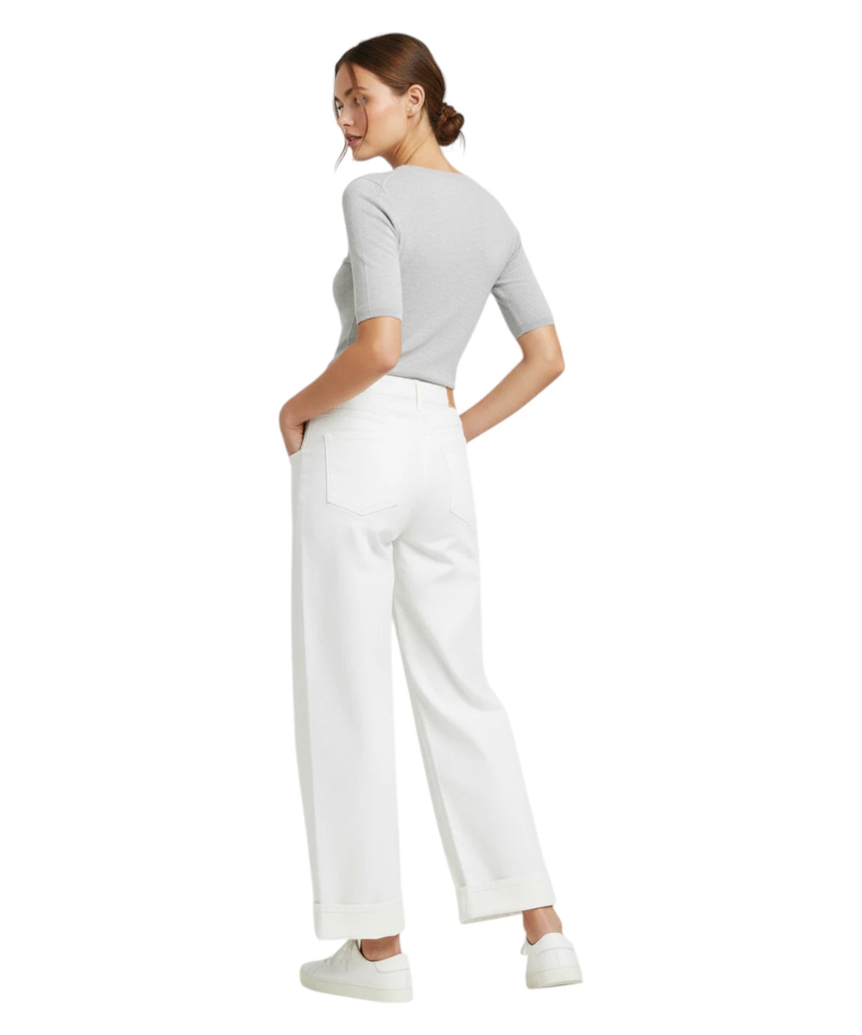 Jeans femme Emporio Armani en lyocell et lin élégants