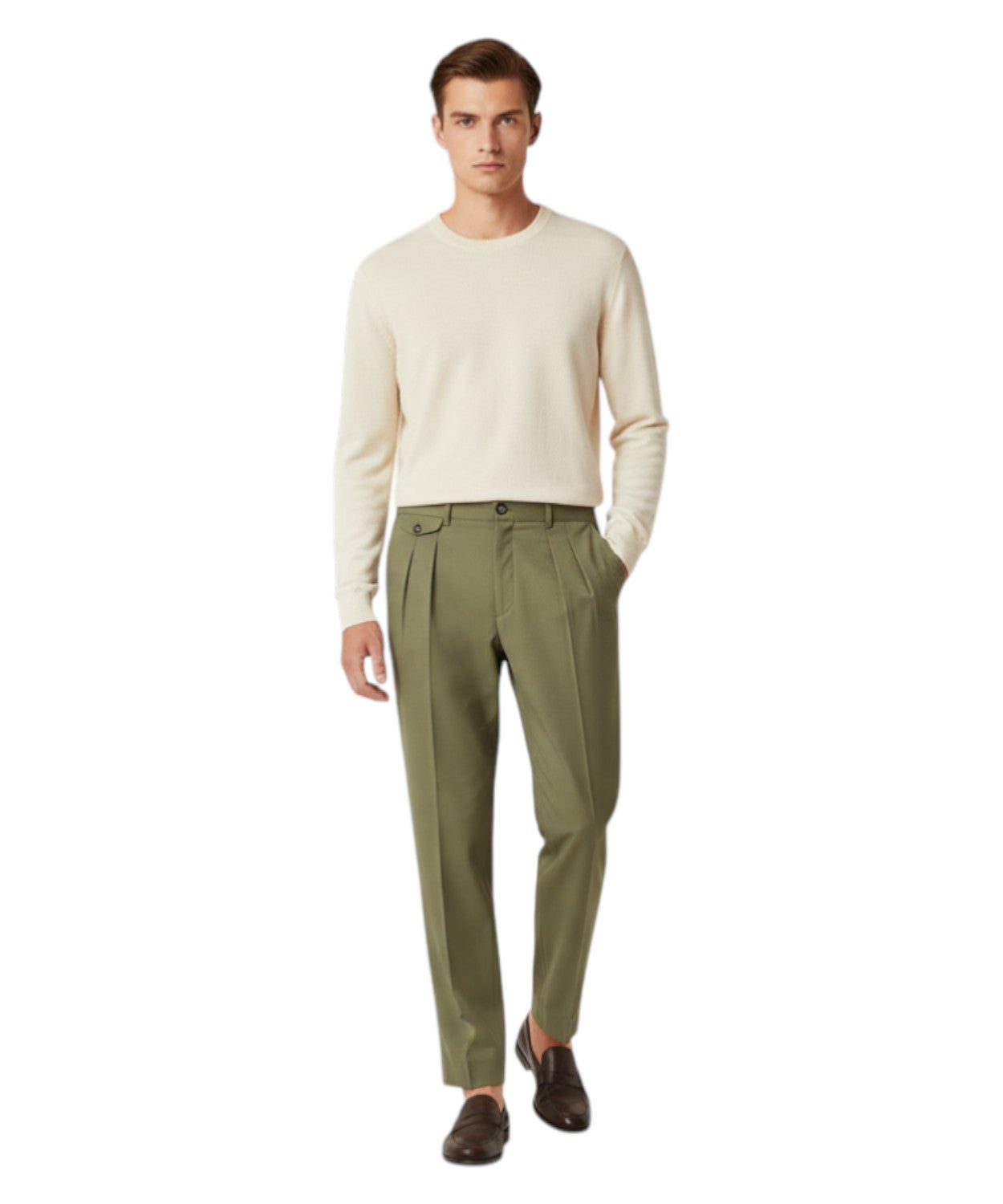 Pantaloni eleganti da uomo Be Able Sammy Kaki