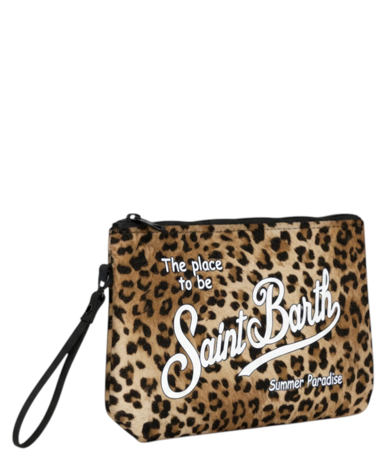 Pochette Aline Leopardata MC2 Saint Barth con Logo
